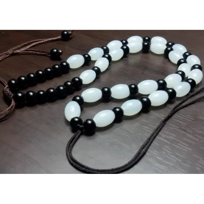 Natural Jade Necklace White Jade Big Necklace Silk Jade Cyan Pakistan Chalcedony Accessories Pendant Pendant