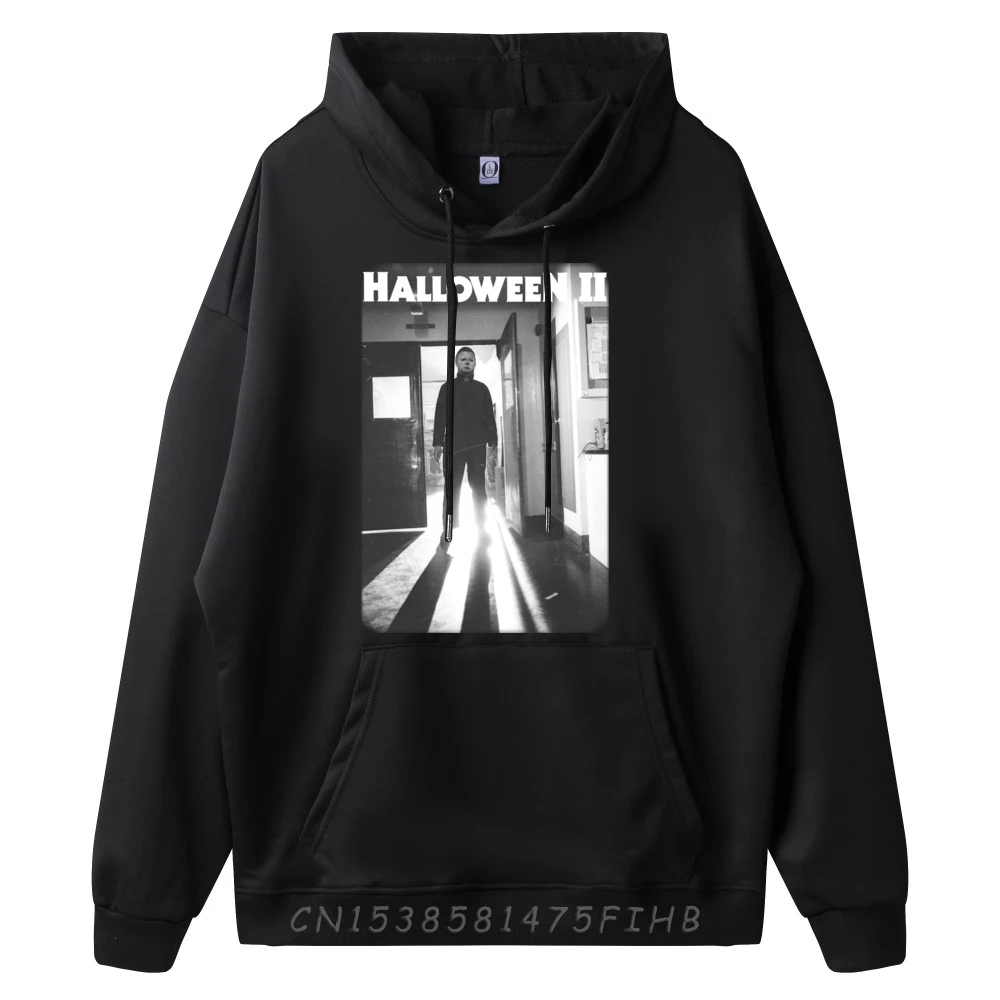 Halloween 2 Michael Myers Faded Poster Harajuku Men's Clothing Long Sleeve Pullover Hoodie Pullover