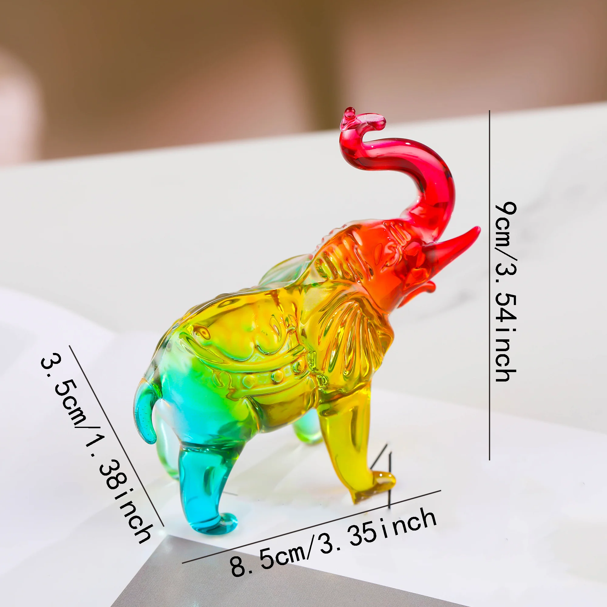 Crystal Elephant Ornaments Crystal Animal Elephant Figurines Home Decoration Sculptures Delicate Statue Desktop Holiday Gifts