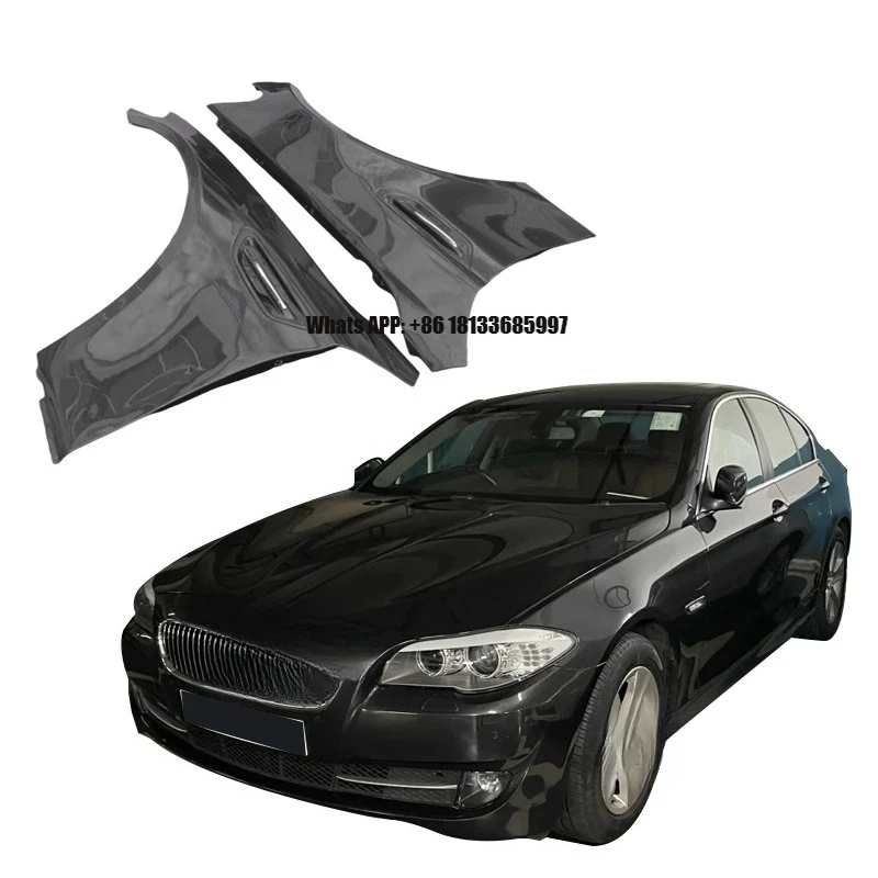 

BENSNEES Exterior Accessories Car Front Side Carbon Fiber Fender for BMW 5 Series F10 535i 550i F18 M5 2012-2016 Upgrade