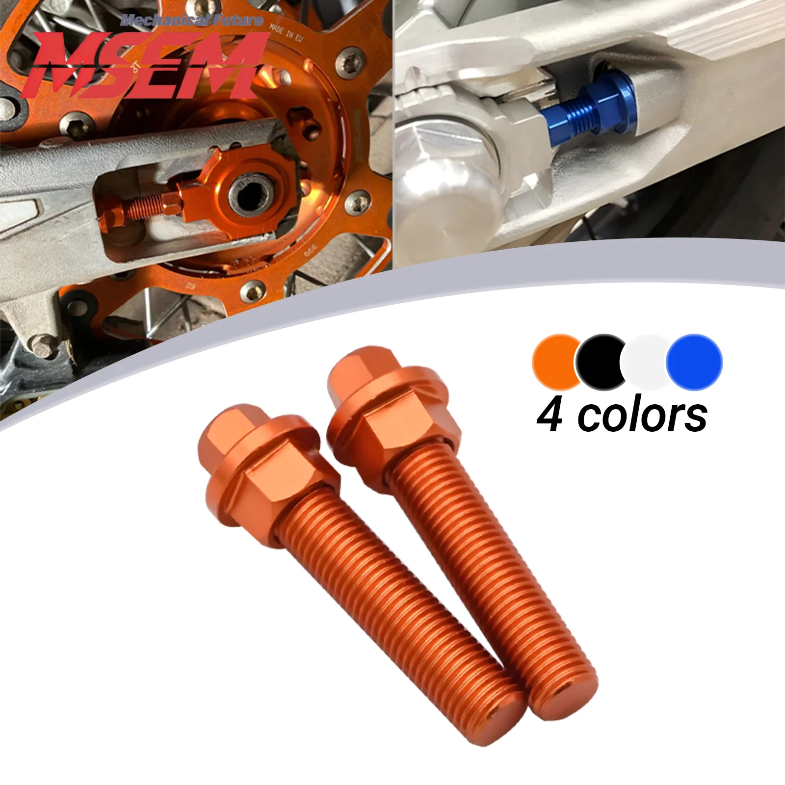 

M10 Rear Axle Blocks Chain Adjuster Bolt For KTM 125-500 XC/XCW/XCF/SX/SXF/EXC/EXCF/TPi/6D 2007-2023 Husqvarna TC FC 2014-2023