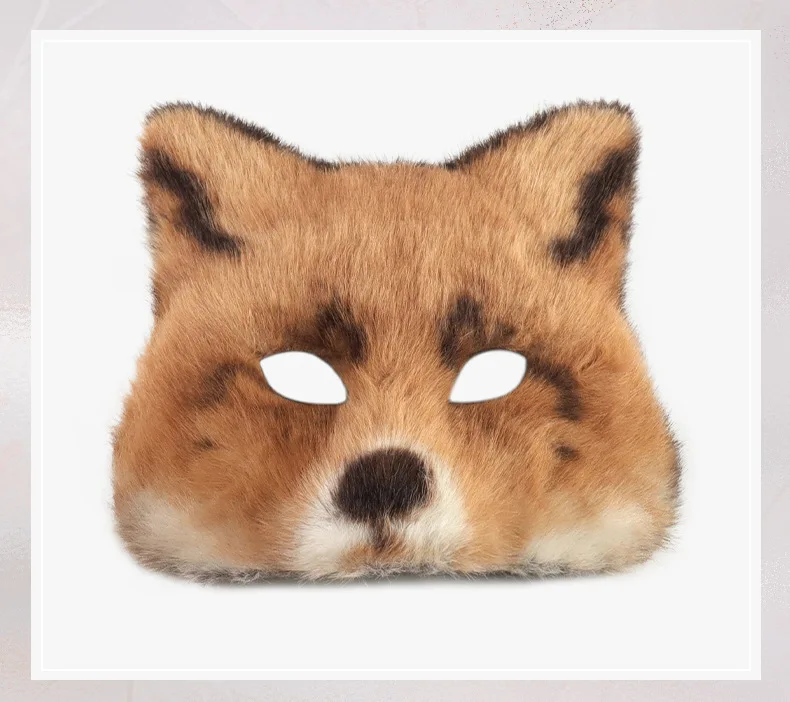 Costume di Halloween Simulazione Volpe Lupo Cane Orso Animale Maschera di ruolo Guanti Peluche Coda Animale Puntelli e accessori Cosplay