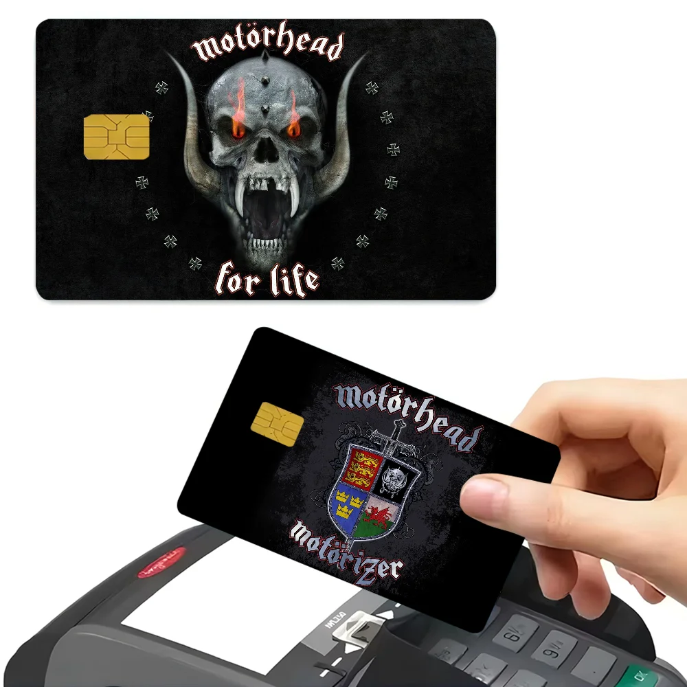 M-MotorHead Band Printed Fashion Matte Gold Silver Black Matte Film Skin Sticker Tape For Bank Credit Debit Card