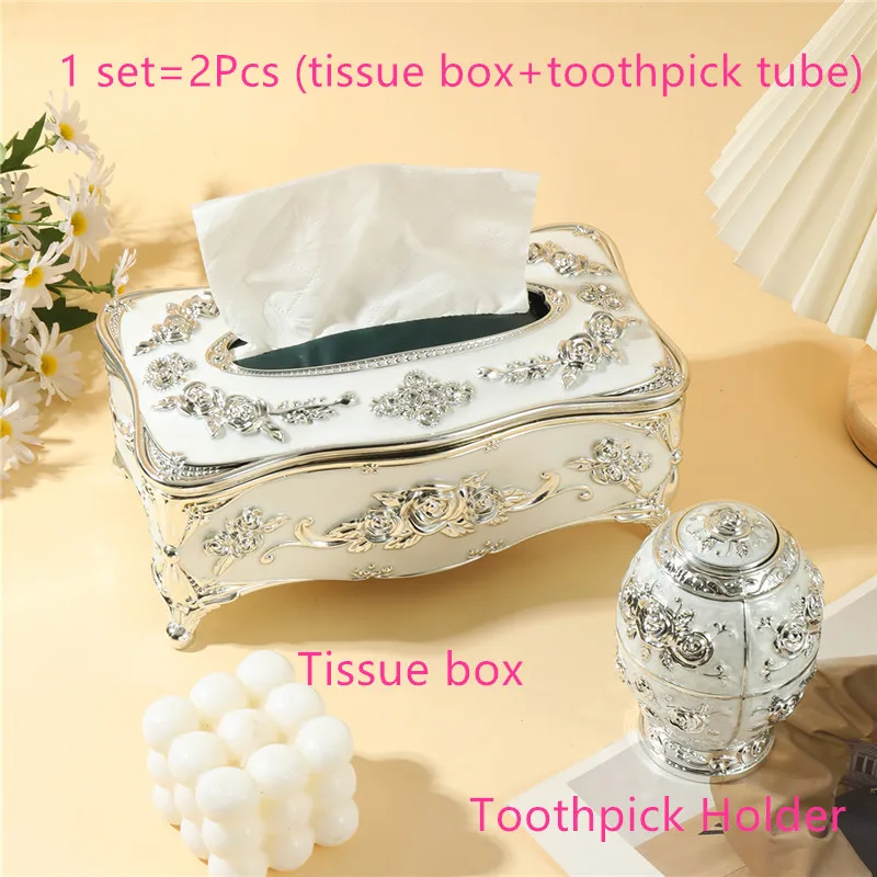 1 Vintage-Blumen-Taschentuchbox, Küchen- und Badezimmer-Taschentuchhalter für die Dekoration von Haus und Büro, sowie als Geschenk zum Muttertag – Detail 2