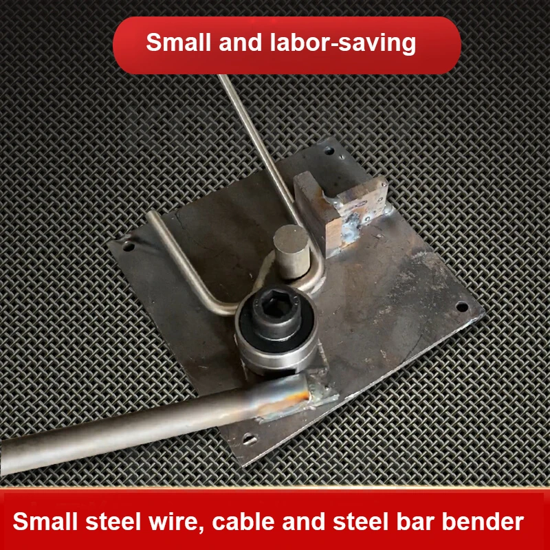 Small Manual Steel Bar Bender Portable Construction Building Bending Rebar Bending Tool Deformed Rod Folding Machine 1MM-8MM