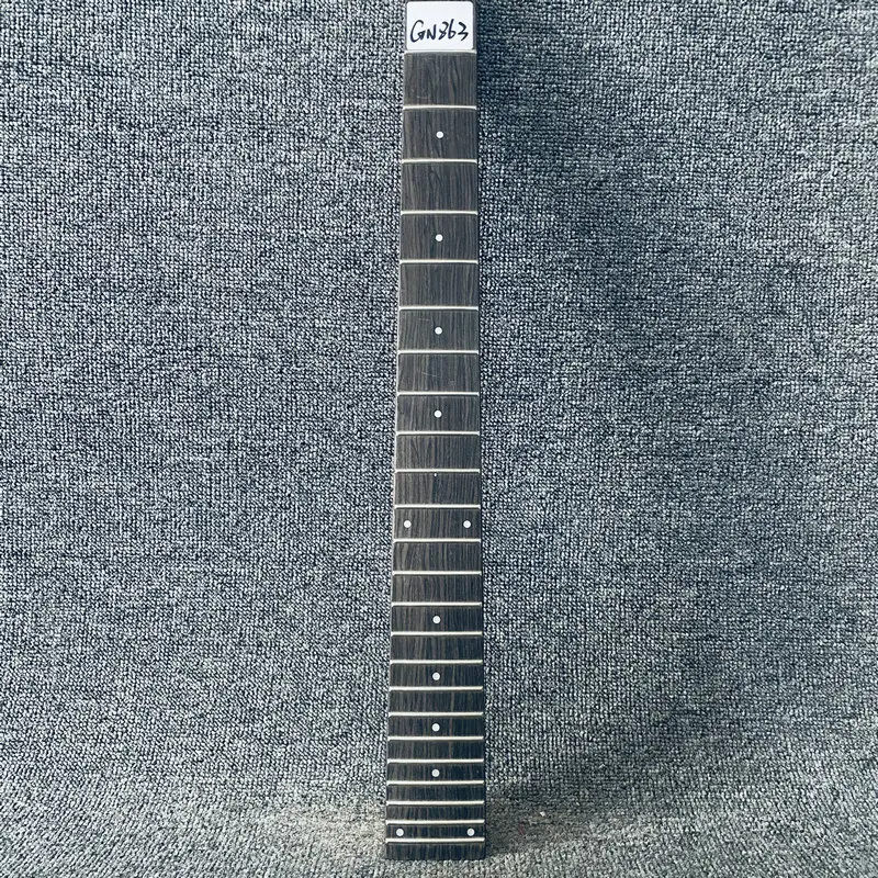 GN863 Unfinished Electric Guitar Neck Headless Guitar Model Maple with Rosewood 24 Frets 648 Scales Length for DIY Unfinished