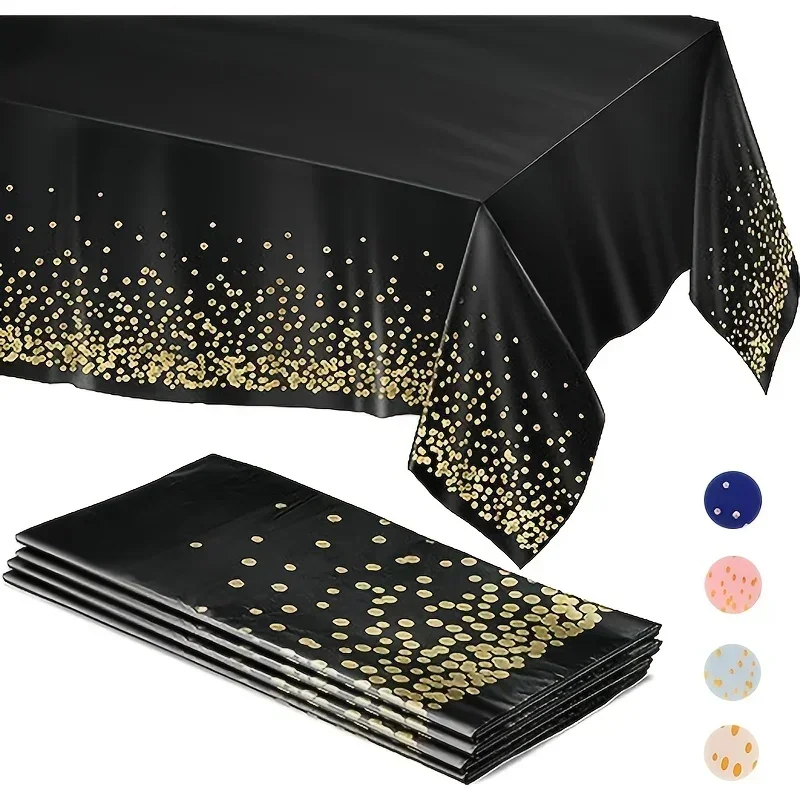 Elegant Dot Disposable Tablecloth, 137 x 274cm - Ideal for Birthday Parties Weddings Youngsters Showers and Special Occasions