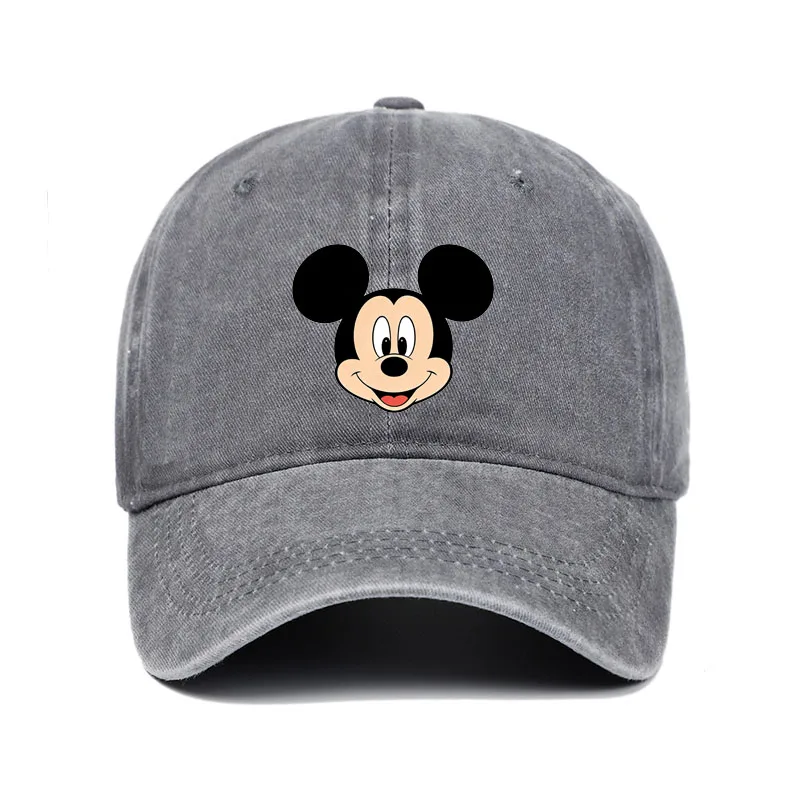 Unisex Vintage Washed Mickey Minnie Print Baseball Cap for Men Women Cartoon Trucker Hat Adjustable Snapback Casual Hip Hop Hat view 2