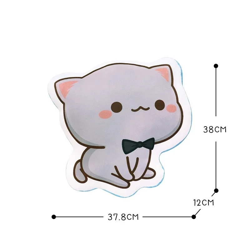 Mitao Cat Plush Cushion Cartoon Peach Cat Plush Cute Stuffed Soft Pillow Toy Room Decor Sofa Doll Wedding Gift For Couples