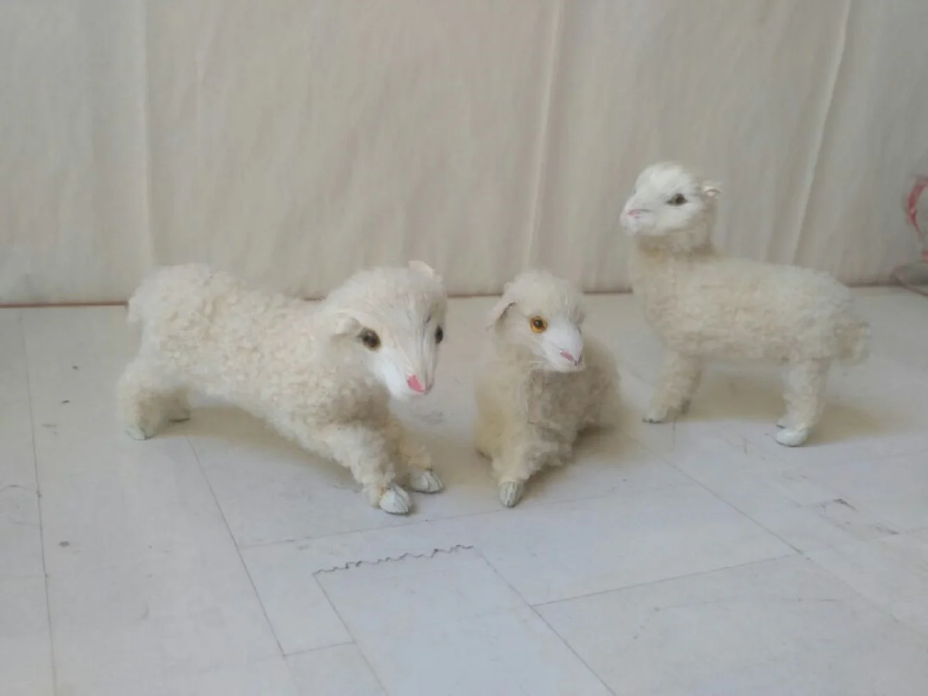 

3 pieces cute new simulation sheep toy handicraft Decoration prop sheep doll gift about 10.5cm