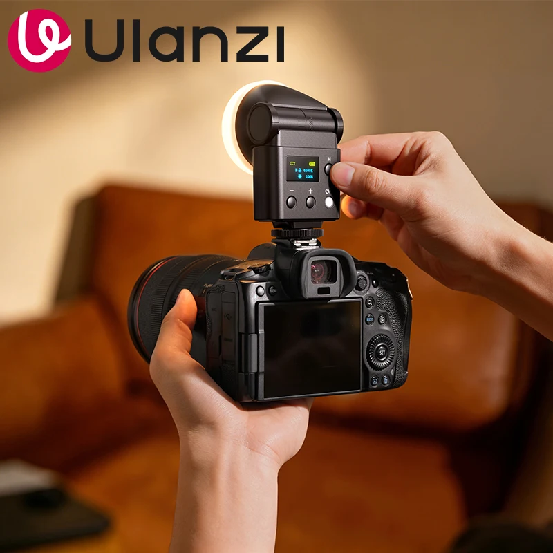 Flash para Cámara Ulanzi F16R GN16, Luz LED de Video, Speedlite para Cámaras DSLR y SLR, Compatible con Sony, Canon, Nikon, Olympus, Ideal para Fotografía Urbana