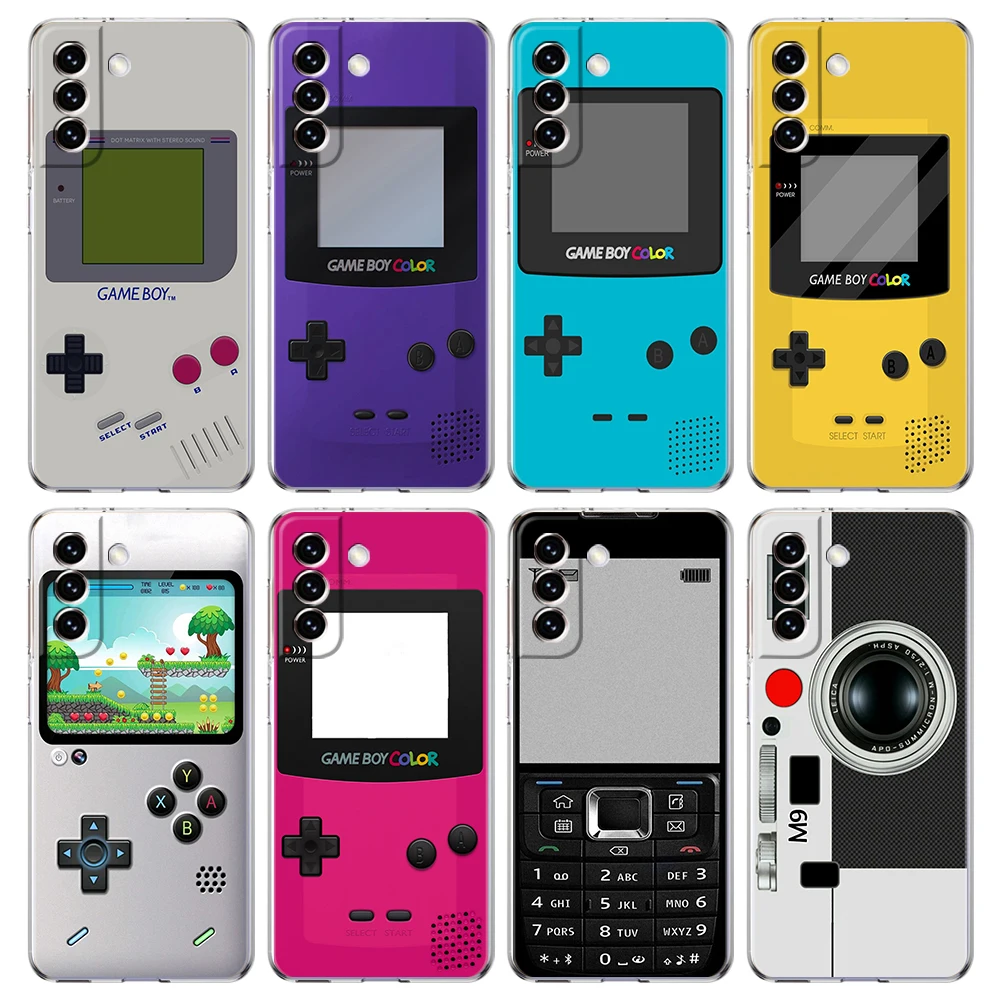 Gameboy Boy Game Phone Case For Samsung Galaxy S24 Plus S23 S22 S21 S20 FE Ultra 5G S10 S10E S9 Soft Clear Silicone Cover