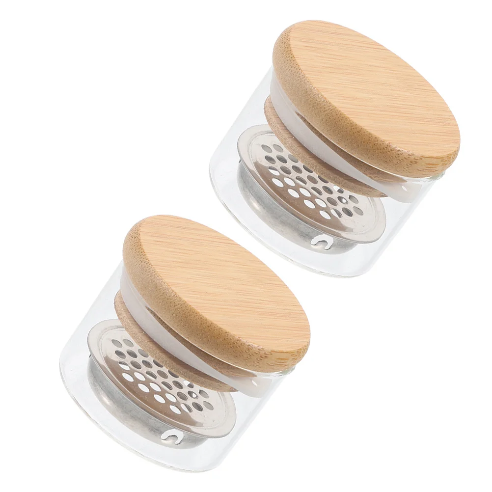 2Pcs Glass Nail Cup Manicure Nail Art Cleaning Dish Liquid Powder Mixer Durable Use Lidded Glass Bowl Nails Dish