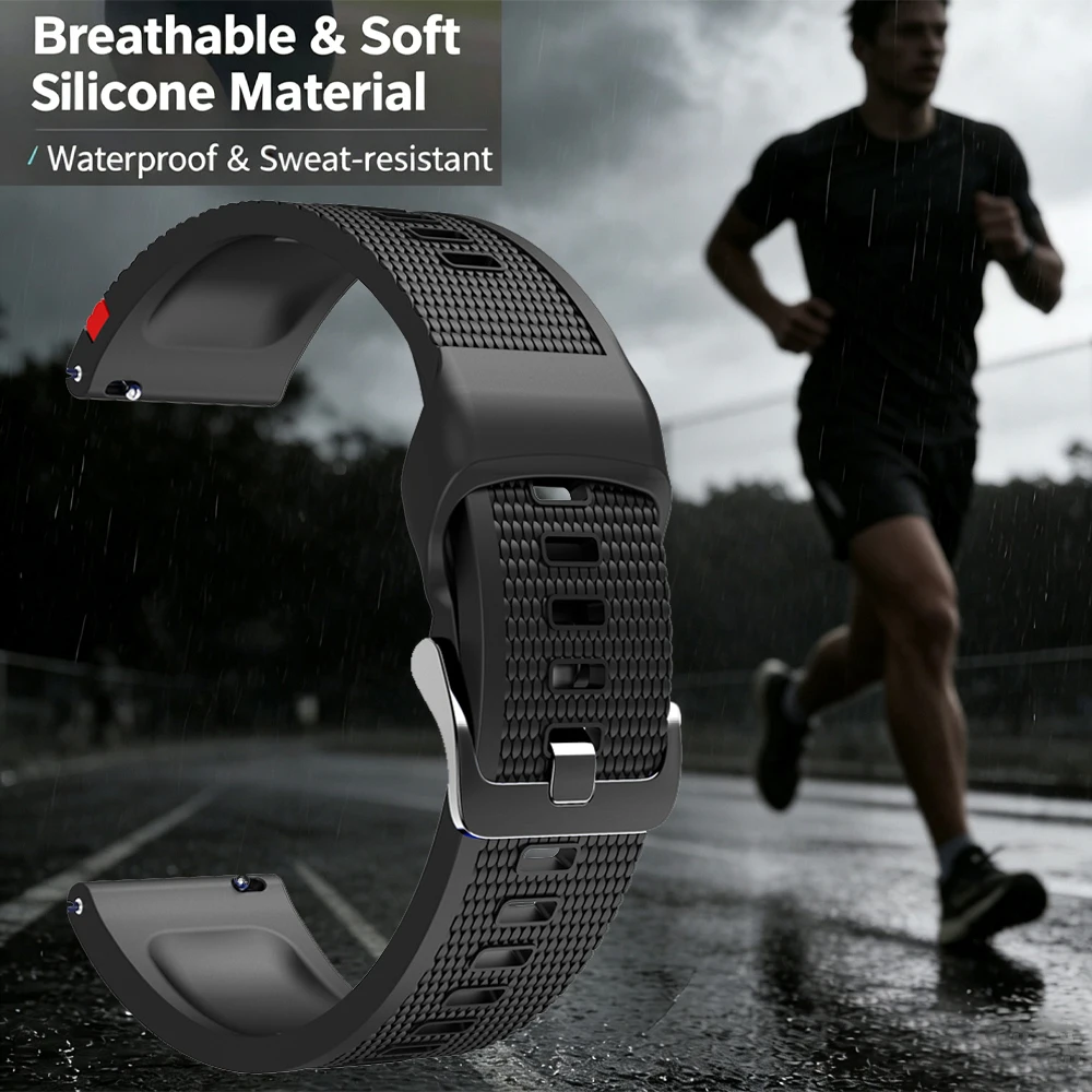 Strap For Zeblaze Vibe 8 7 Pro/Stratos 2 3 4 Pro Watch Band Correa for Zeblaze Btalk4 PRO/GTR/GTS 3 22mm Silicone Sport Bracelet