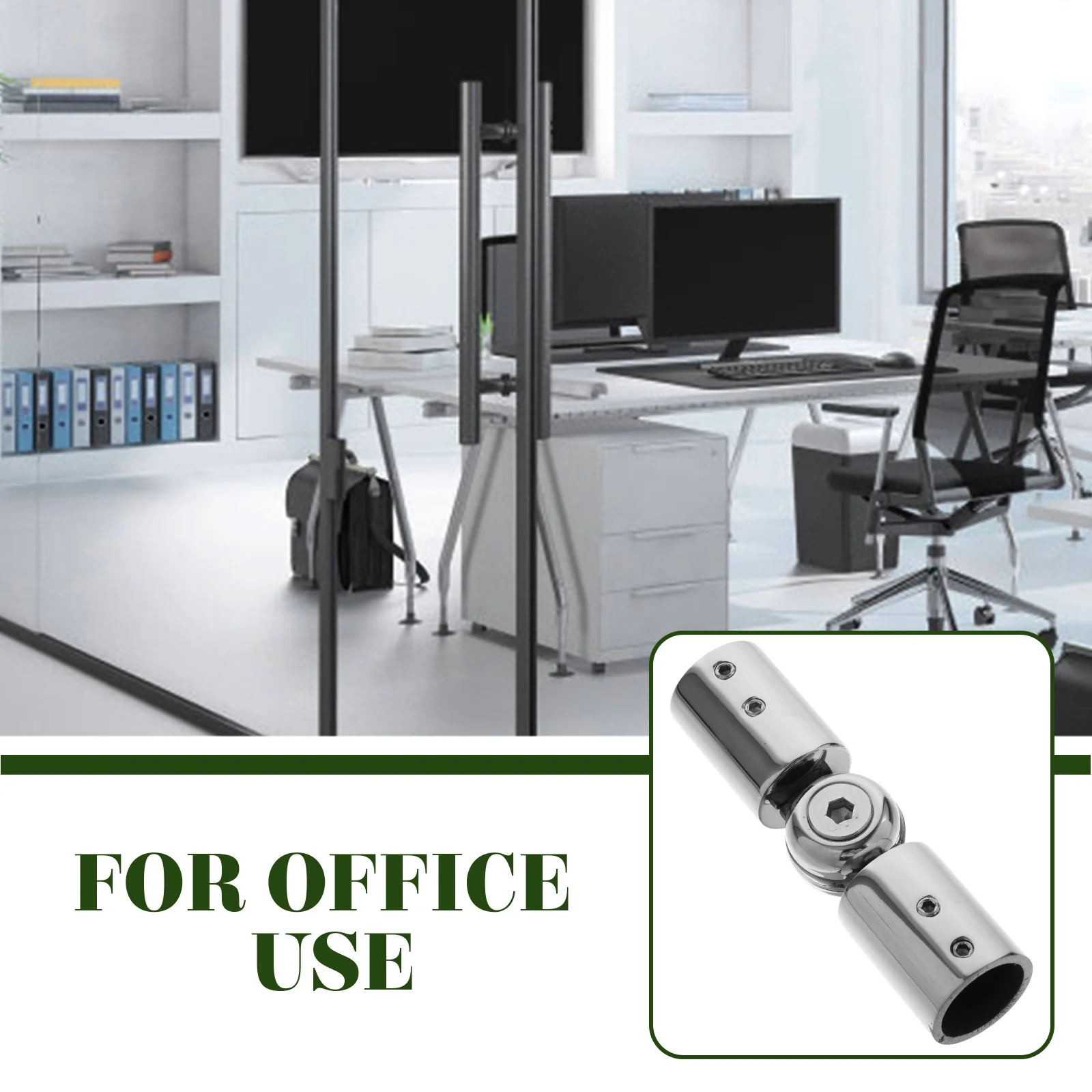 

Adjustable Elbow Connector for Curtain Rods Strong Zinc Alloy Corner Joint Easy Install Suitable Office Bedroom Dining Room Home