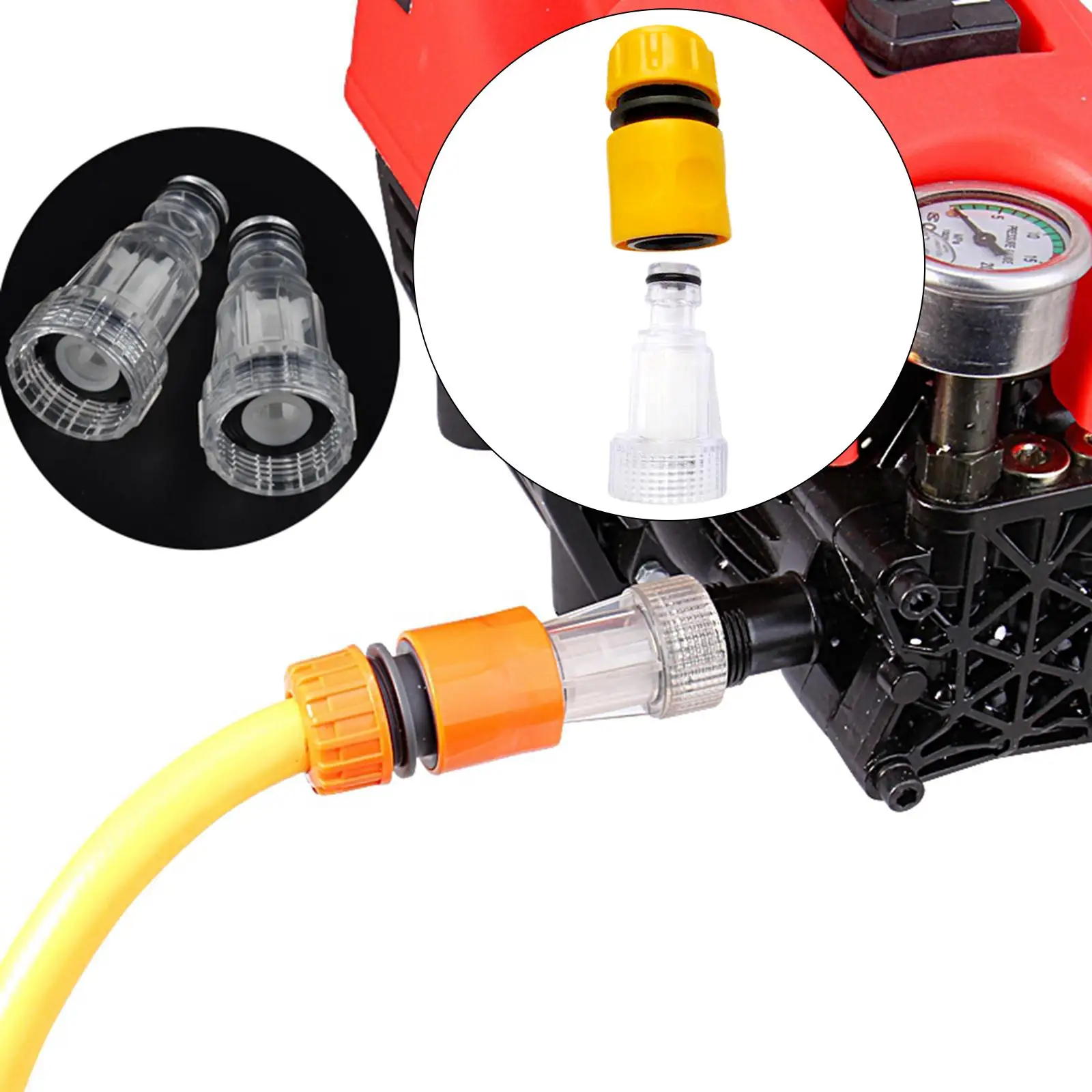ABS Garden Hose Connector Multifunctional Water Intake Fitting Conversion Adapter for Car Washing Washing Machines Accessories