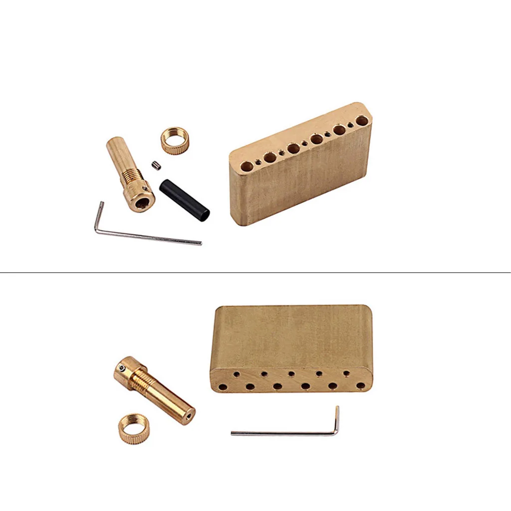 63.5mm Electric Guitar Tremolo Bridge Brass Block Kit Includes Wrench and Copper Sleeve Single Bridge