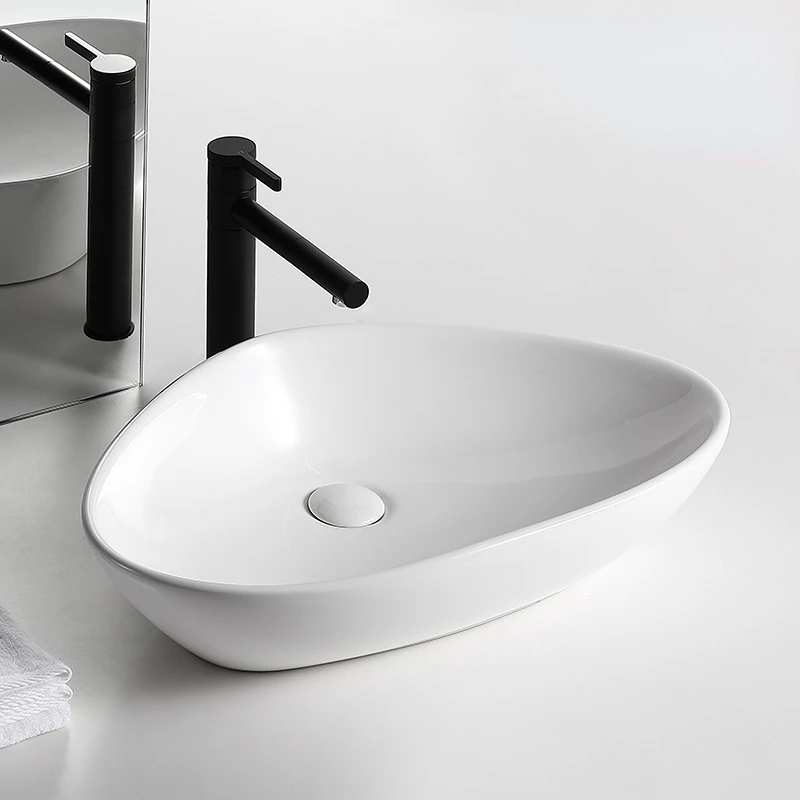

Custom Creative Conical Column Basin Transparent Crystal Art Table Basin Stainless Steel Integrated Floor Type Wash Basin