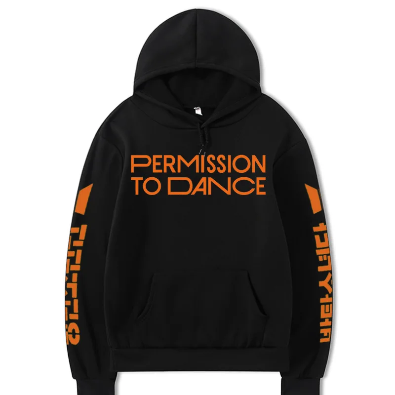 Kpop Youth Group Permission To Dance Male and Female Hoodies Autumn and Winter Lovers Pullover Covers Shipping