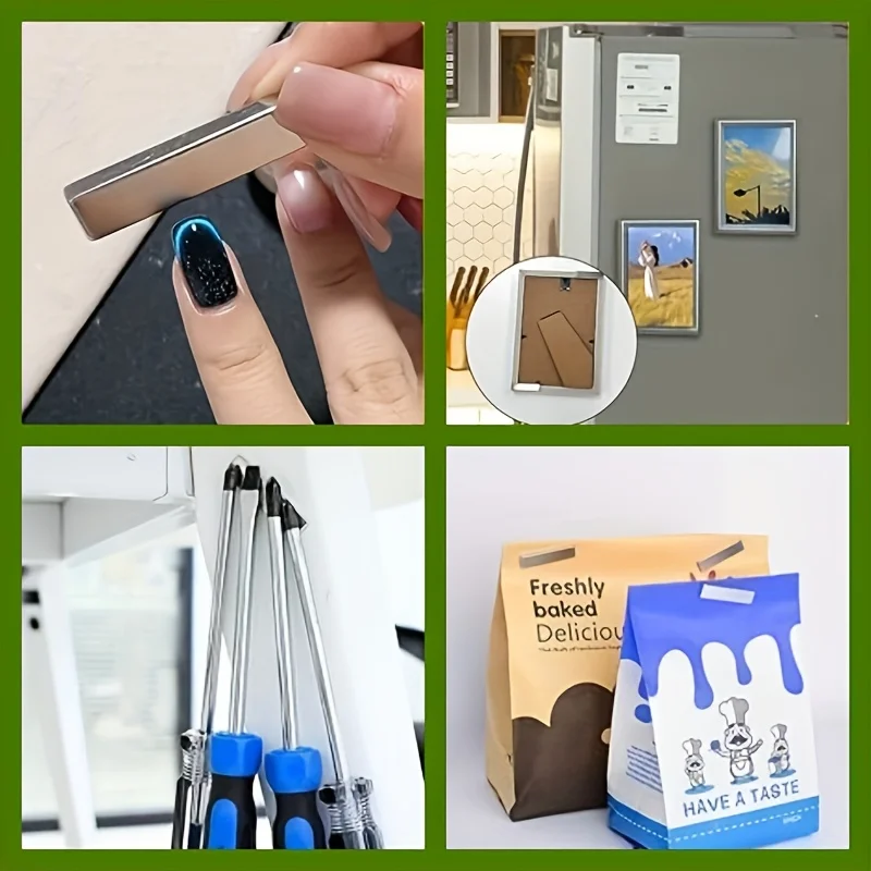 Прямоугольный магнит 20x10x3/10x10x2/20x10x2 мм — подходит для Рождества DIY, склада, доски, фоторамки, прочный практичный