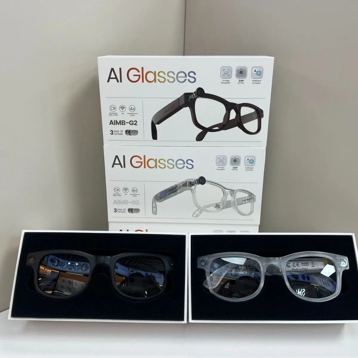 

G2 Smart Glasses Camera AI Translator Wireless Voice Video Bluetooth Call Music Player Portable Earphones Men Sunglasses