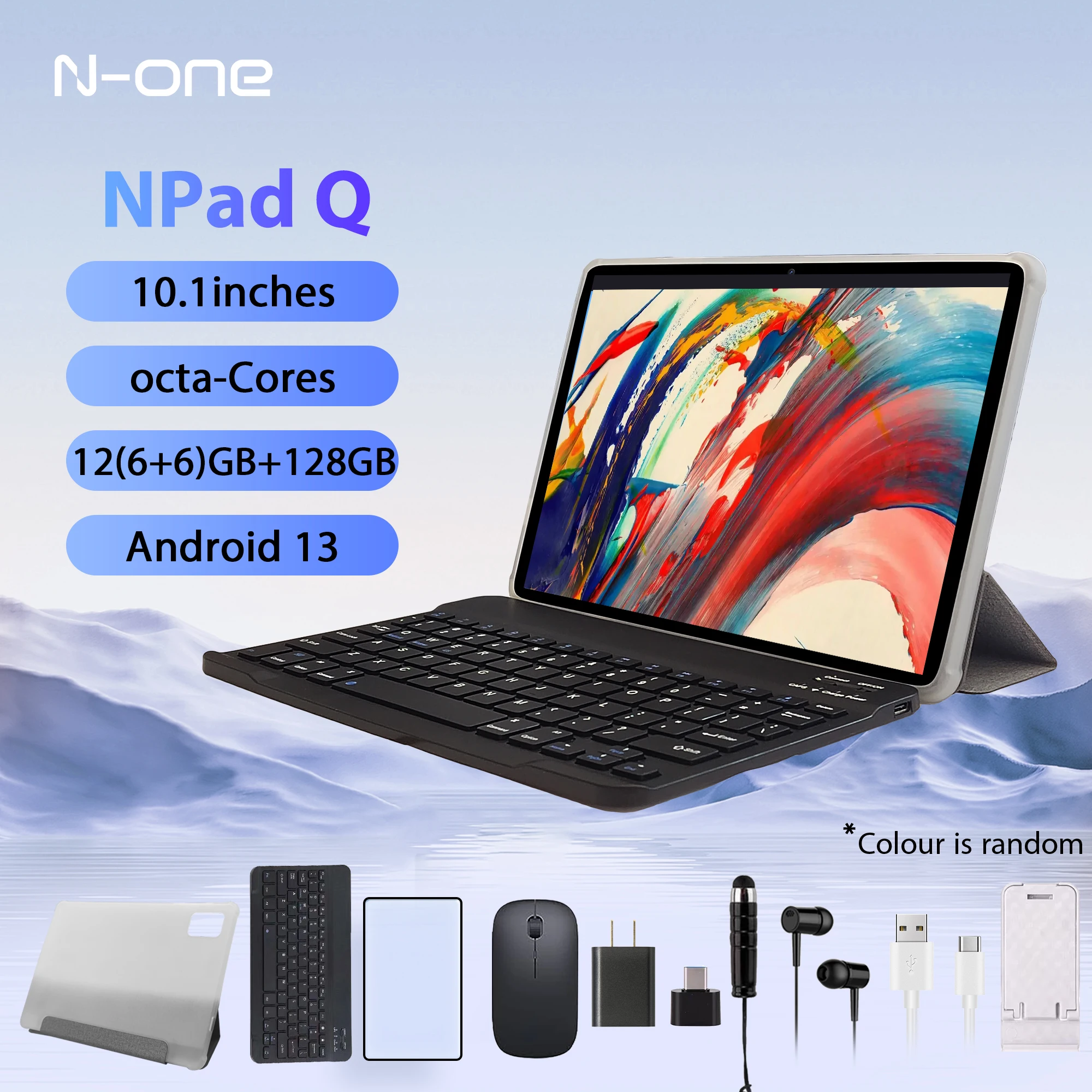 N-ONE Npad Q Android13 12(6+6)GB 128GB 10.1\'\' 1280*800 Ekran IPS 8-rdzeniowy tablet WIFI UNISOC MTK8183