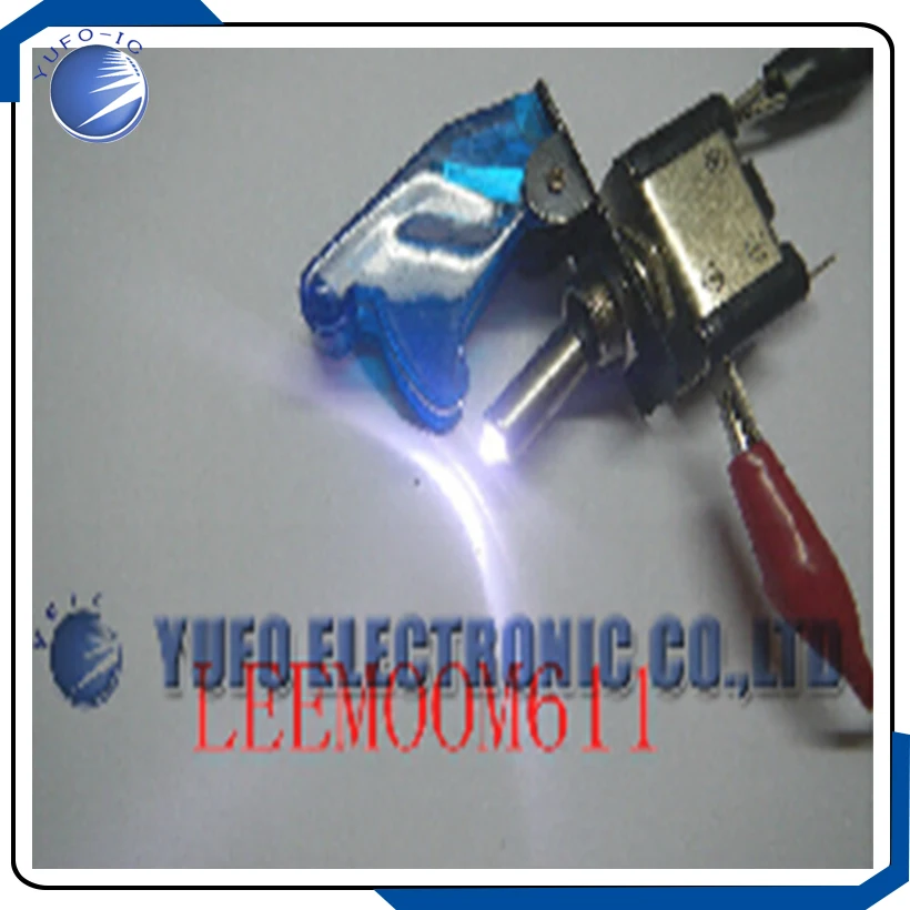 Free Shipping One Lot 2set,Race Car Illuminated Toggle Switch + Safety Cover,W+BL