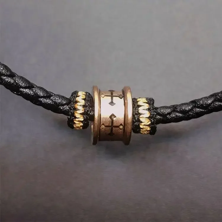 Hebilla de nudo plano de bucle de coronas doradas, pulsera de bricolaje, tejido a mano, botón de bucle de nudo, posicionamiento, Material de accesorios de bricolaje