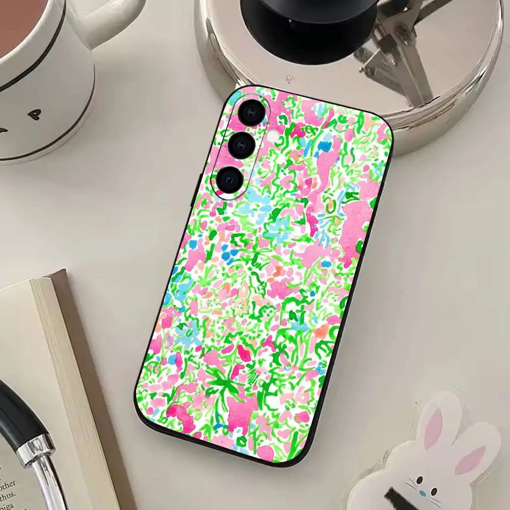 Coque de téléphone avec Graffiti aquarelle, fleurs de couleur Pure, pour Samsung Galaxy A73,A72,A71,A70,A53,A52,A51, autres housses noires souples