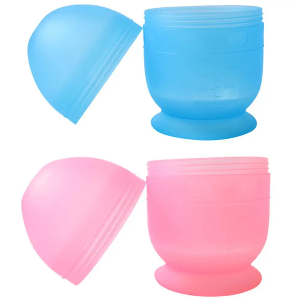 2Pcs Salon Hair Dye Shaker Cup Reusable Wear Resistant Mixing Bowl with Graduated Scale for DIY Hair Coloring and Highlighting