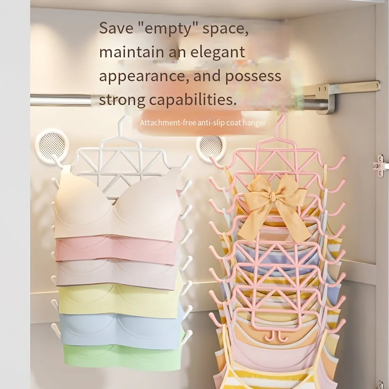 Multi-layer Underwear Rack, Hanger Vest Storage, Tie, Scarf Storage Rack, Wardrobe Scarf Hook, Storage Hanger, Can Store 8