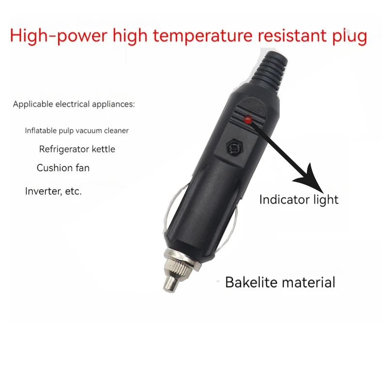 【1PCS】12V 24V Car Cigarette Lighter Plug Fuses 5A With LED Indicator Plug For Car Electric Appliance
