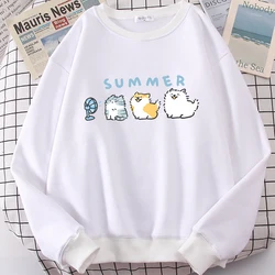 Cats And Dogs Blowing Fans Cute Print Hoodies Men Women Fleece Loose Hoody Autumn Winter Hoodie Oversize Crewneck Sweatshirt