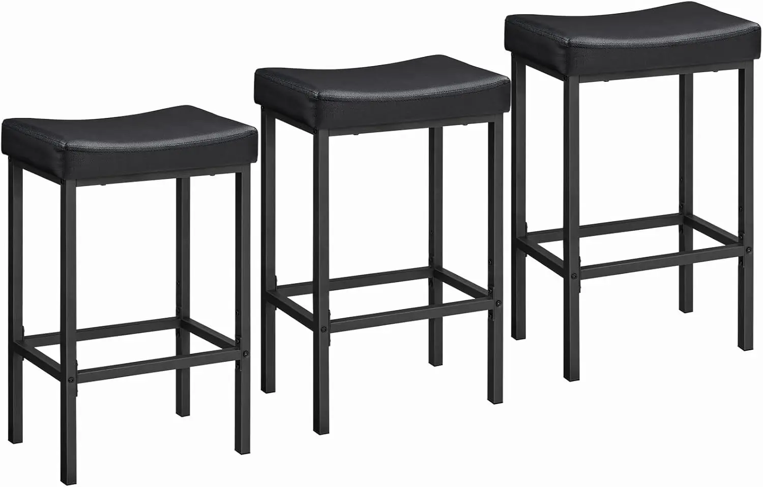 

Bar Stools,Set Of 3 Bar Chairs, Counter Height Bar Stools, Stools, Set Of 3 Kitchen Stools, 24.8"" Barstools, 2.4"" Thi