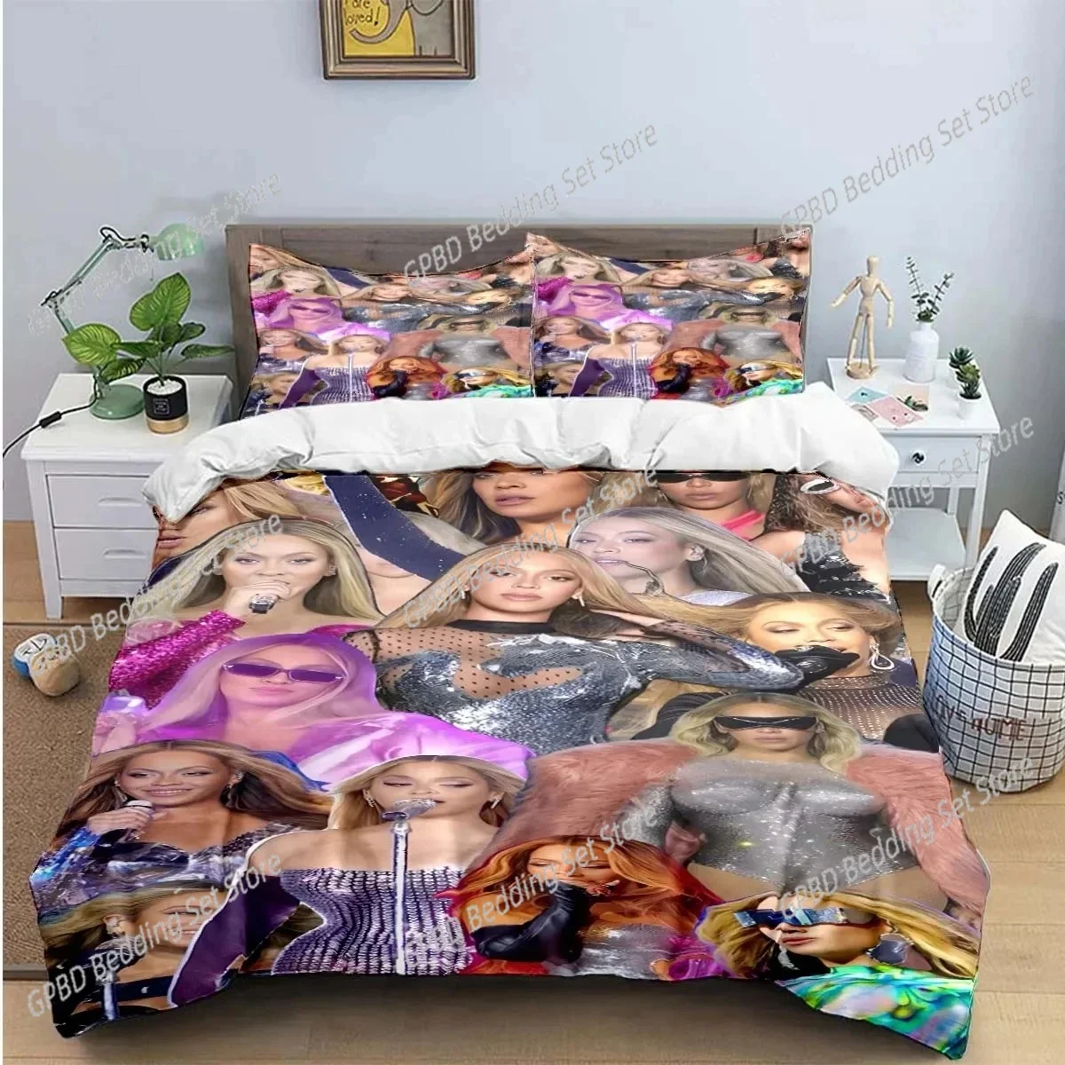 Pop Female Singer B-Beyonce Bedding Set Boys Girls Twin Queen King Size Duvet Cover Pillowcase Bed boys Adult Home Textileextile
