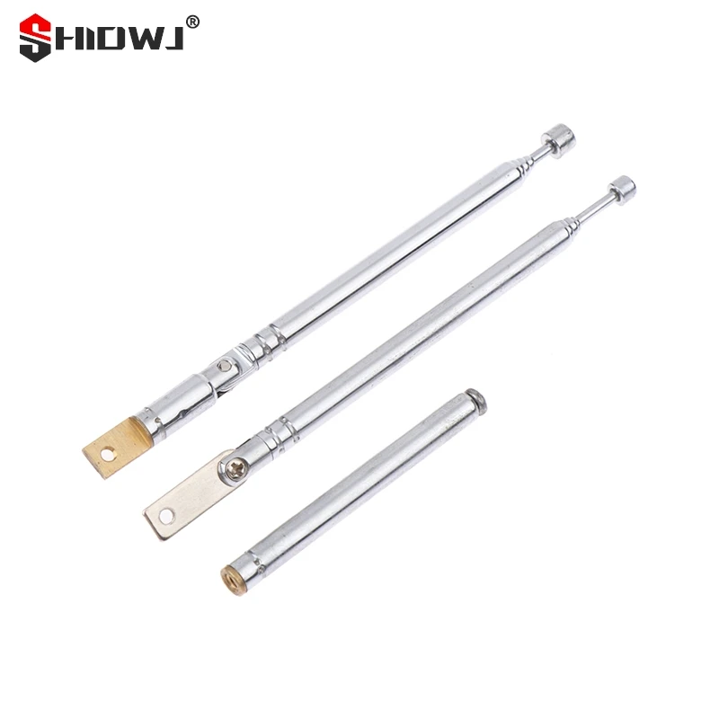 17/25cm 5 Section Metal Full-Channel AM FM Radio Antenna Telescopic Antenna Rotating Antenna Aerial M2.5 Car Rod Decoration