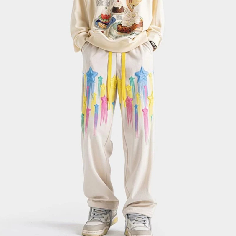Trendy Men’s Tapered Joggers Oversize Loose Fit Streetwear Pants for Casual Outings and Light Activity in Spring Autumn