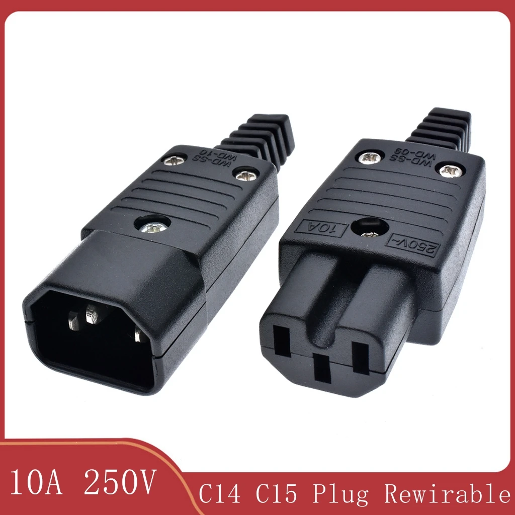 Проводная розетка IEC320 C14 C15 AC PDU/Φ, монтажная электрическая панельная розетка, розетка переменного тока 250 в 10 А