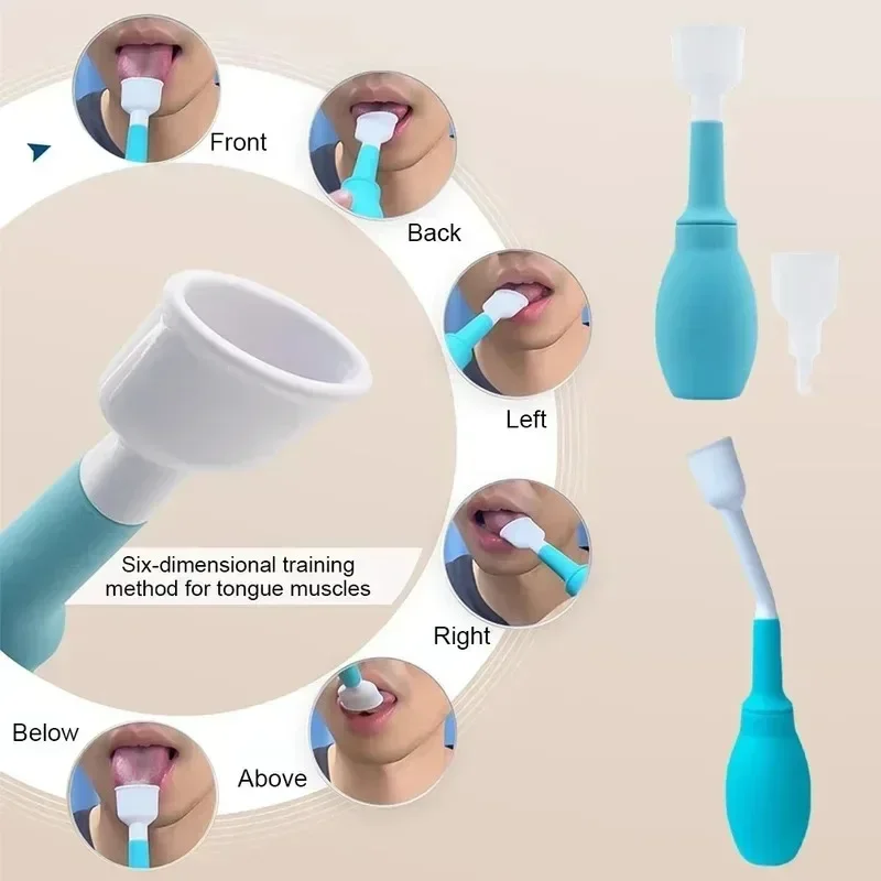 1 Set Reusable Tongue Muscle Training Recovery Device,Silicone Exerciser for Muscle Weakness/Sleep Apnea/Nerve Damage Recovery