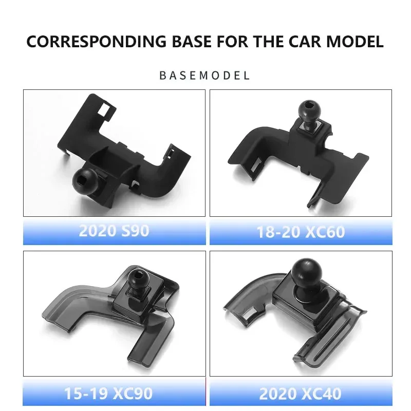 For Volvo XC40 XC60 S90 V90 S60 V60 XC90 Car Phone Stand 2018-2022 Dedicated Bracket Mount for Secure Mobile Device Holder