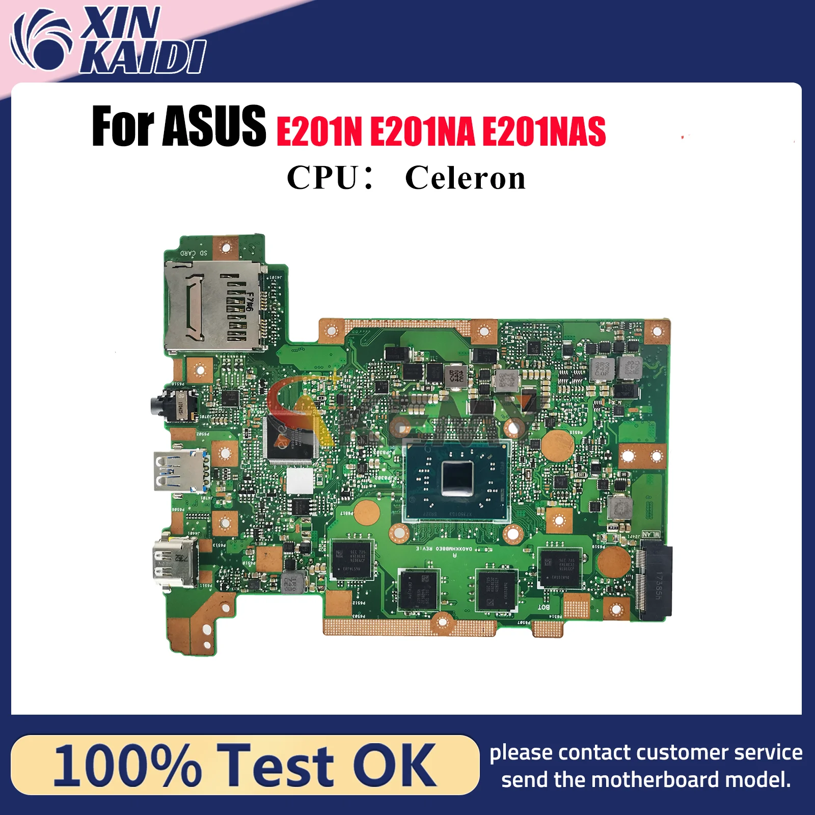 

E201NA Laptop Motherboard For ASUS EeeBook E201N E201NA E201NAS Notebook Mainboard With Celeron CPU 100% tests OK fast shipping