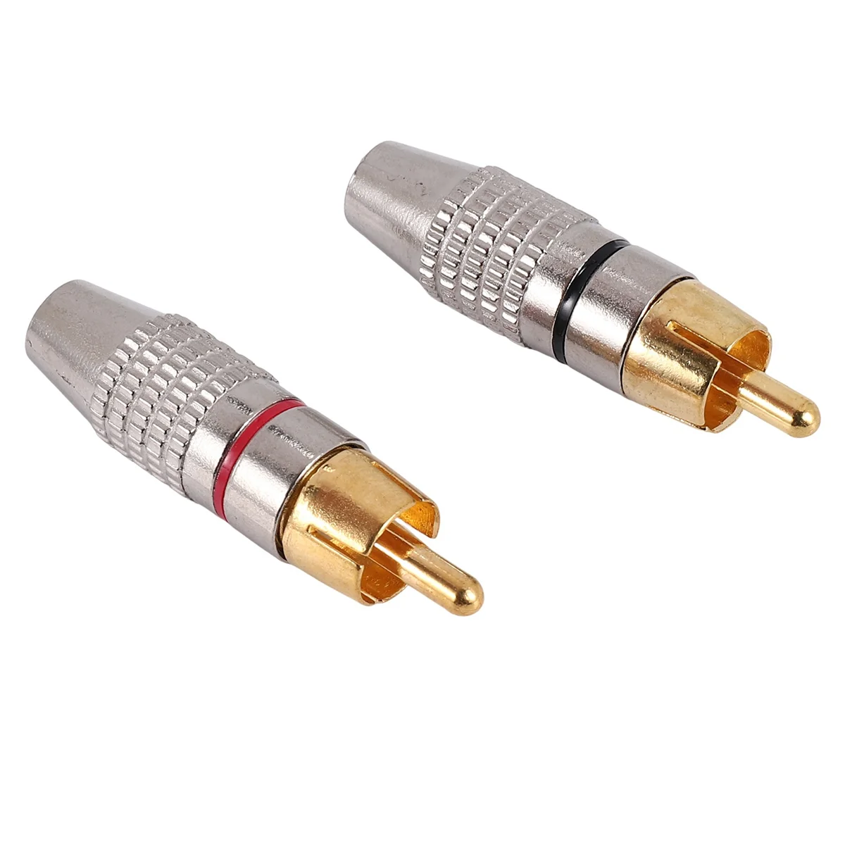 RISEN 20 قطعة RCA التوصيل الصوت والفيديو قفل كابل موصل مطلية بالذهب