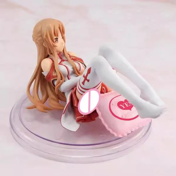 In Stock Sword Art Online Yuuki Asuna with Pillow SAOSexy Girls PVC Anime Action Figure Model Toys Collectible Adult Gift Hobby