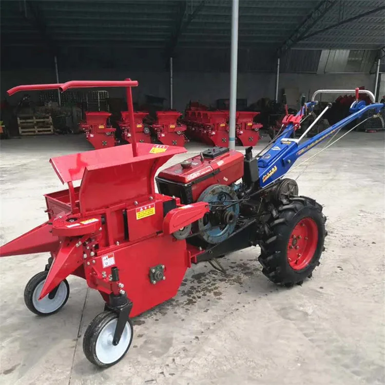 Small  Corn Harvester Hand Push Four Wheel Tractor Supporting Agricultural Multifunctional Corn Harvester