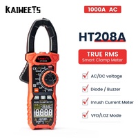 KAIWEETS HT208A AC DC Digital Clamp Meter Multimeter Pinza Amperimetrica True RMS High Precision Capacitance NCV Ohm Hz Tester