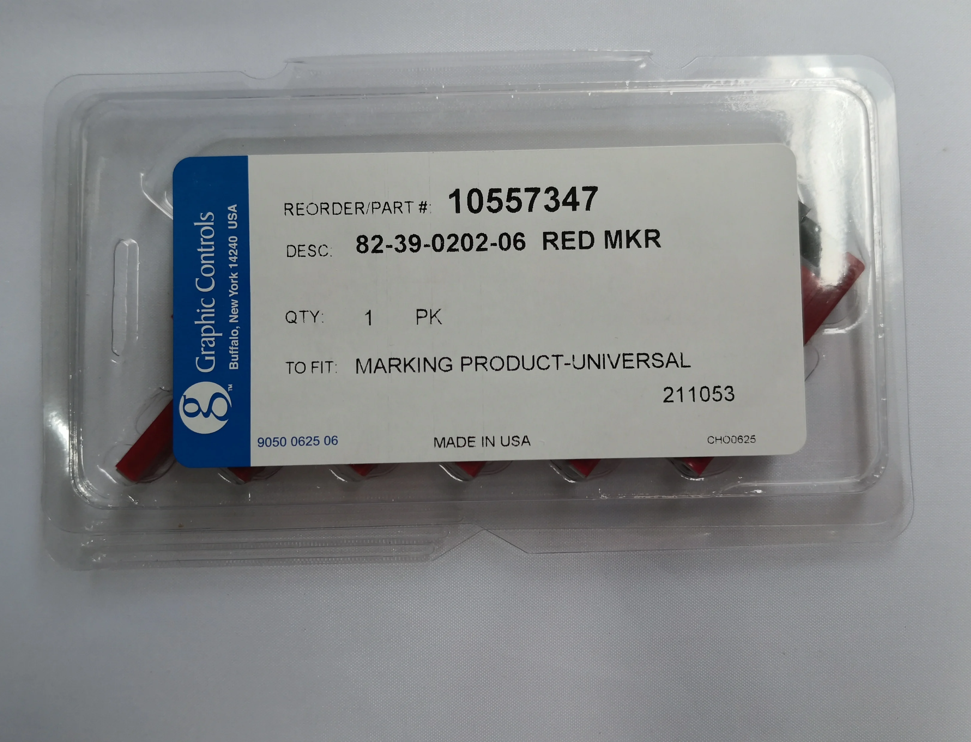 Caneta para Gravador de Controladores GRPAHIC, MKR Vermelho, MP F51713 -02X-06, 82-39-0202-06