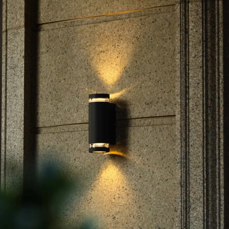

Modern simple indoor and outdoor wall lamp GU10 waterproof and sunscreen outdoor double-head wall lamp