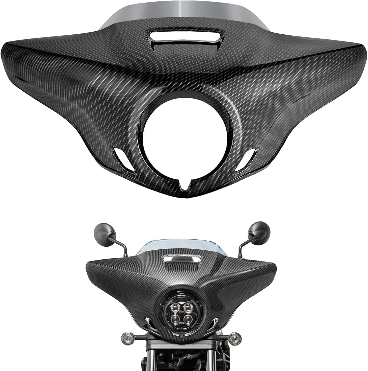 

Motorcycle Front Headlight Fairing Cowl with Smoke Windshield Deflector Windscreen Visor Compatible with Rebel 1100 2021 2022 20