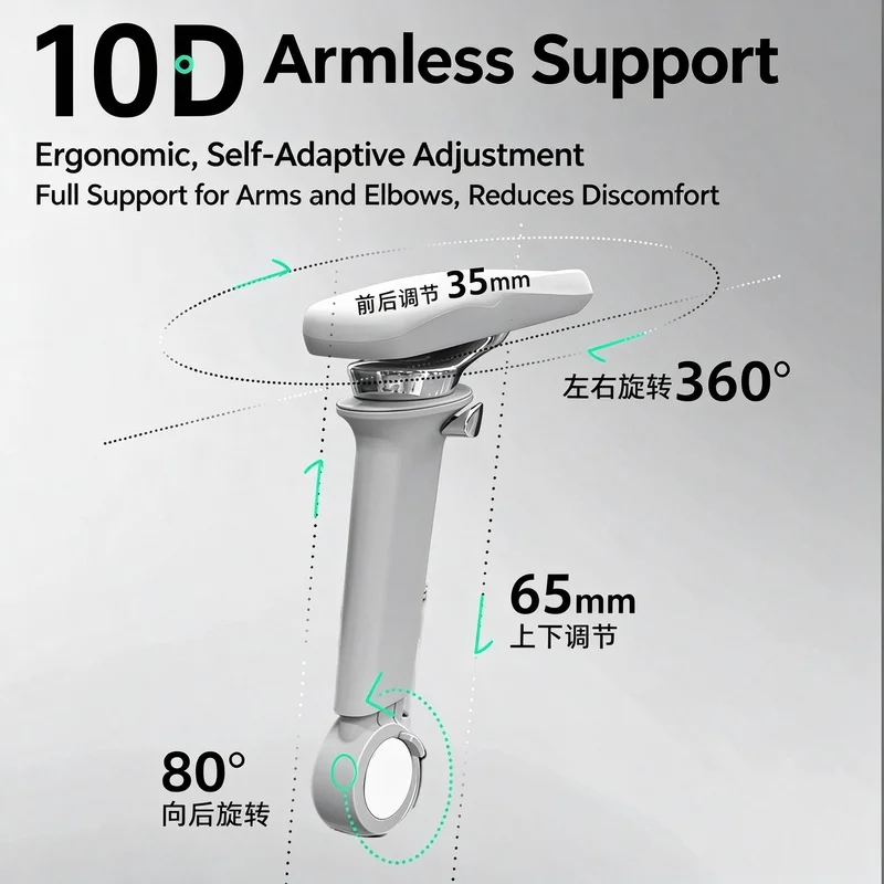 Adjustable Ergonomic Office Chair, Comfort Mesh Back Swivel Computer Long Hours Sitting Home Work