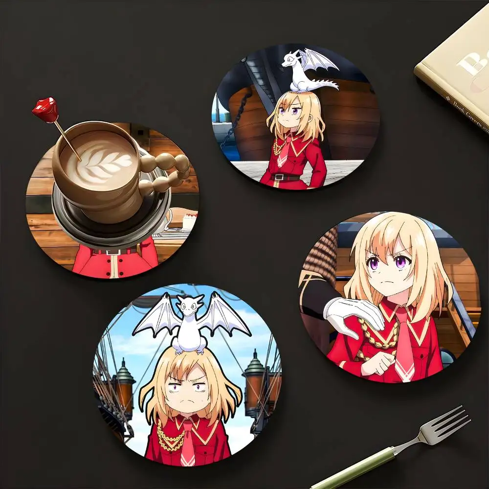 1pc Jill Cervel Anime Characters Wooden Coaster Colour Printing Cup Mat Home Desk Decoration Gifts